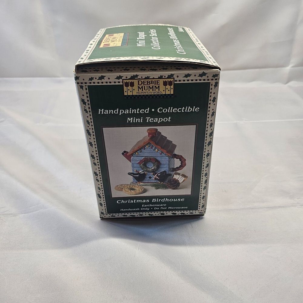 Debbie‎ Mumm Mini Teapot Christmas  Bird House - Picture 3 of 13